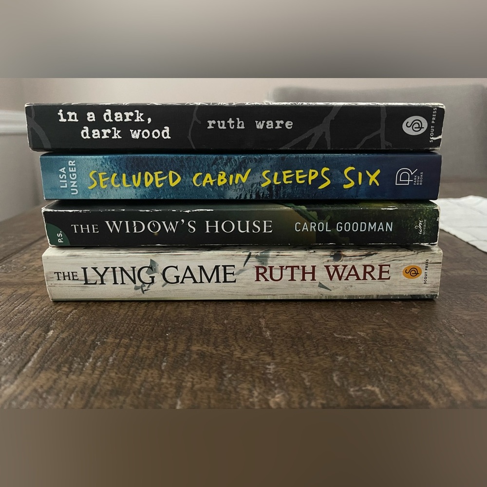 Thriller mystery novels. Authors Ware, Unger, Goodman
